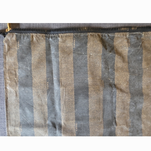 FENDI Penguin Stripe Large Clutch Zip Pouch - Picture 13 of 16
